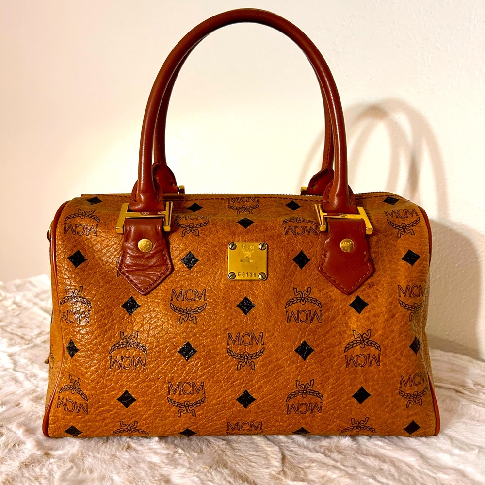 MCM Visetos Small Boston Bag. Made in Germany. Great condition!